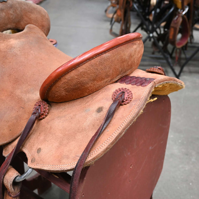 15" USED TESKEY'S STRIP DOWN RANCH SADDLE