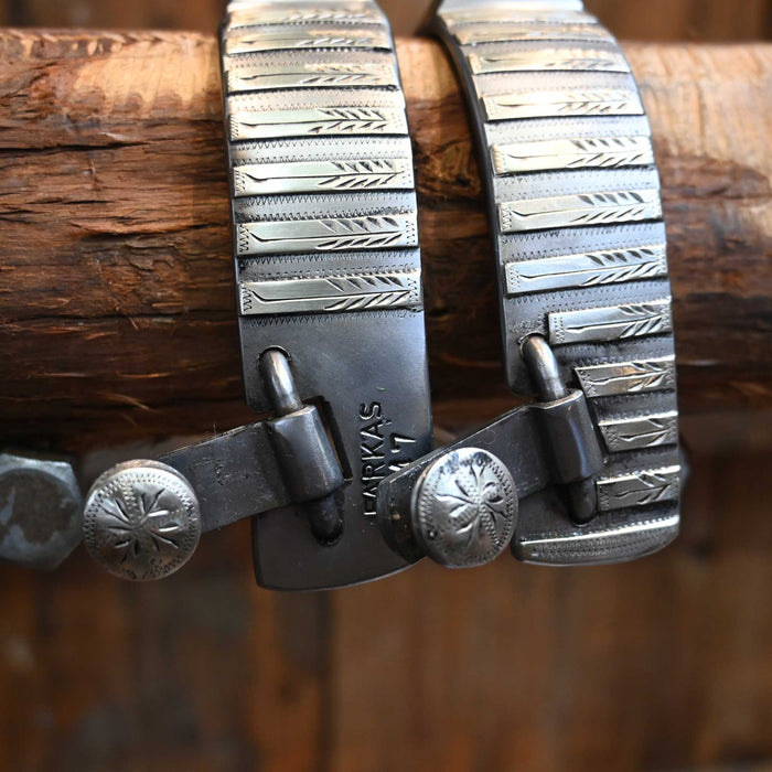 David Farkas Silver Mounted Bars 6pt. Spurs