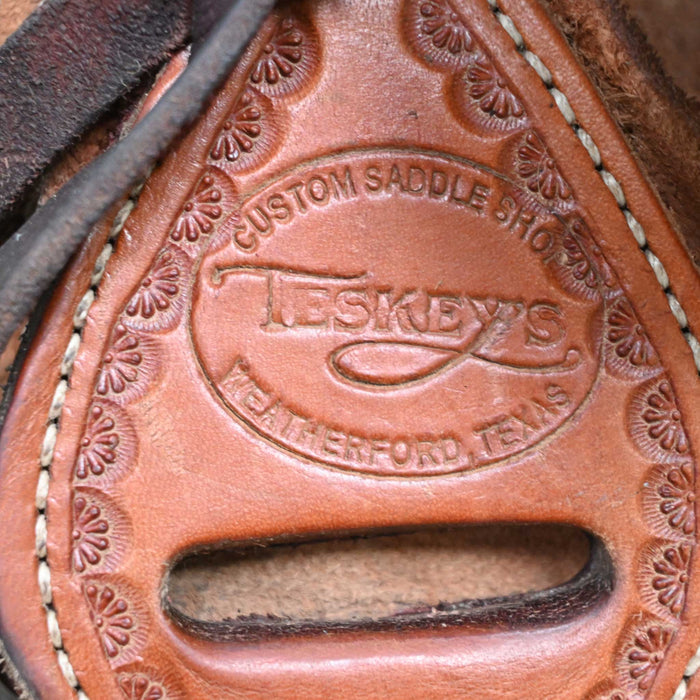 15" USED TESKEY'S STRIP DOWN RANCH SADDLE