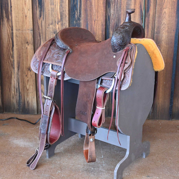 16.5" JEFF SMITH BUSTER WELCH RANCH CUTTER SADDLE