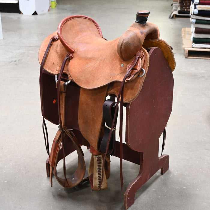 15.5" USED TESKEY'S STRIP DOWN RANCH SADDLE