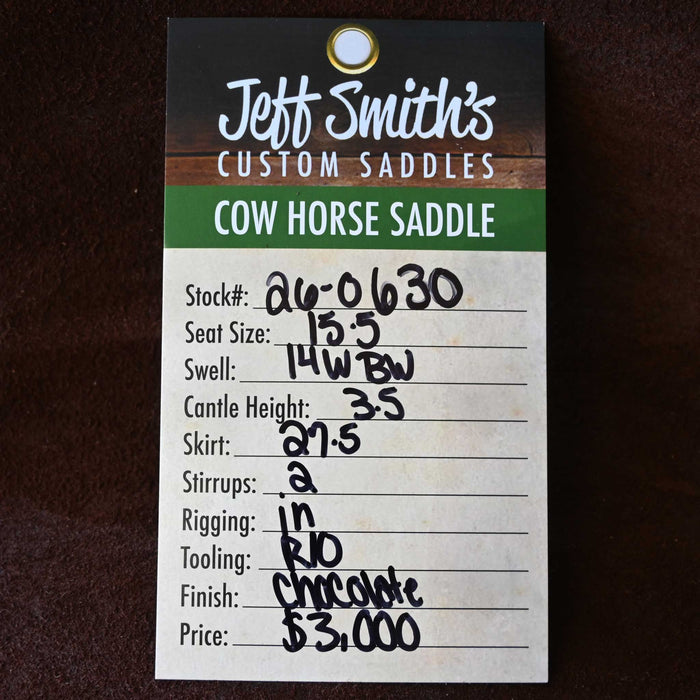 15.5" JEFF SMITH BUSTER WELCH COW HORSE SADDLE