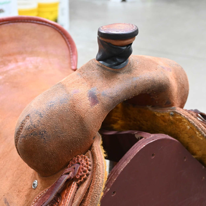 15.5" USED TESKEY'S STRIP DOWN RANCH SADDLE