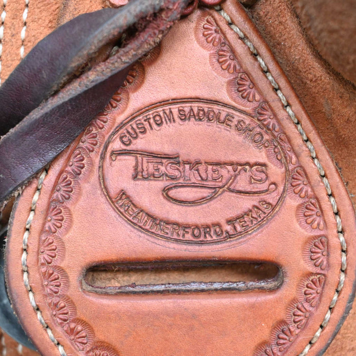 15.5" USED TESKEY'S STRIP DOWN RANCH SADDLE