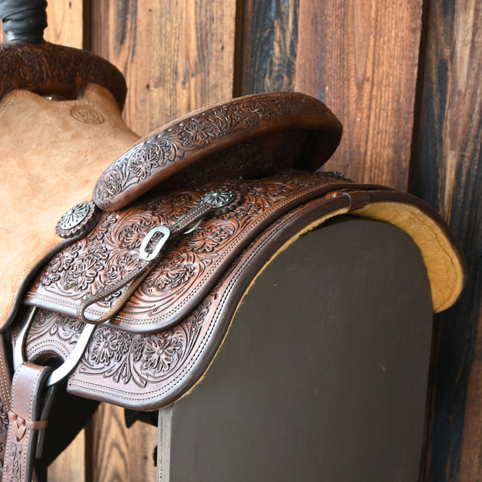 14" USED DHS TEAM ROPING SADDLE Saddles - Used Dynamite Horseman Supply