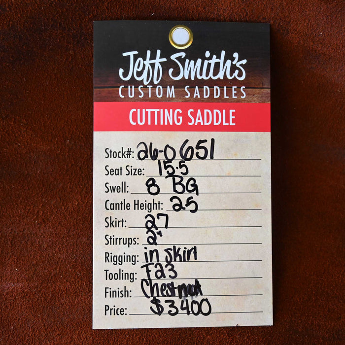 15.5" JEFF SMITH BEAU GALYEAN CUTTING SADDLE