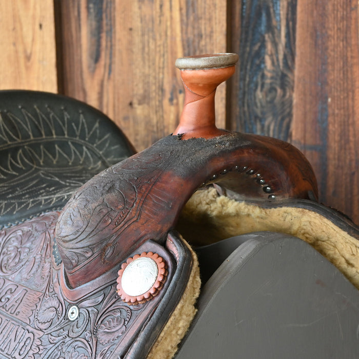 14.5" USED BILLY COOK TEAM ROPING SADDLE Saddles - Used Billy Cook
