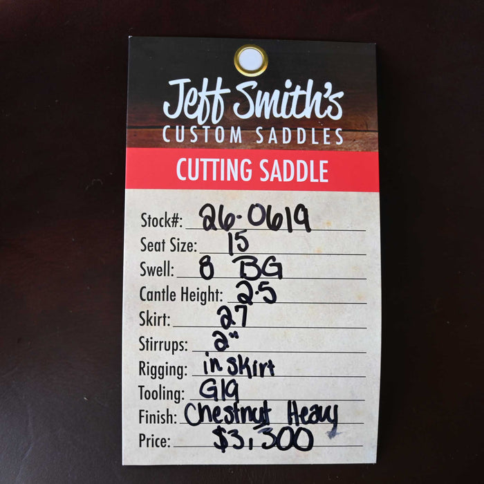 15" JEFF SMITH BEAU GLAYEAN CUTTING SADDLE