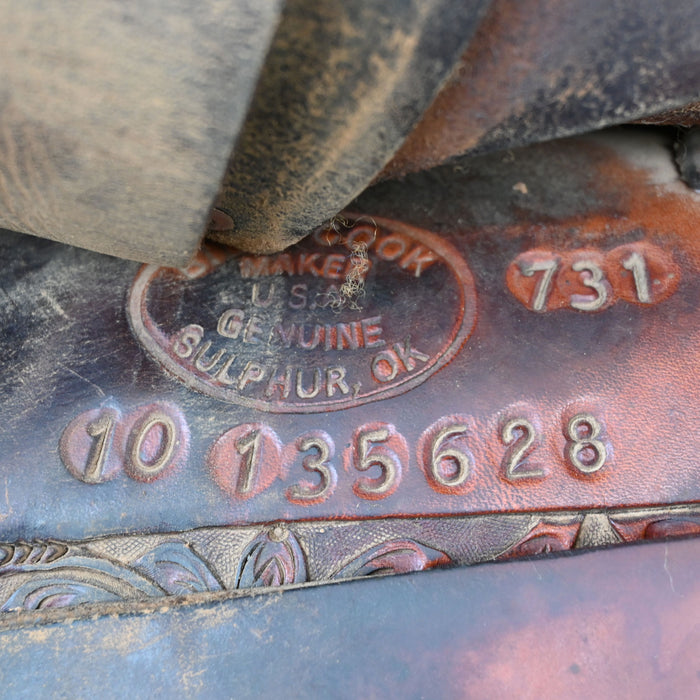 14.5" USED BILLY COOK TEAM ROPING SADDLE Saddles - Used Billy Cook