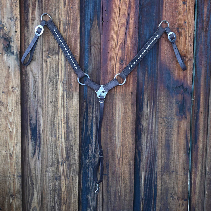 14" SEVEN PLATINUM LEATHER BARREL SADDLE