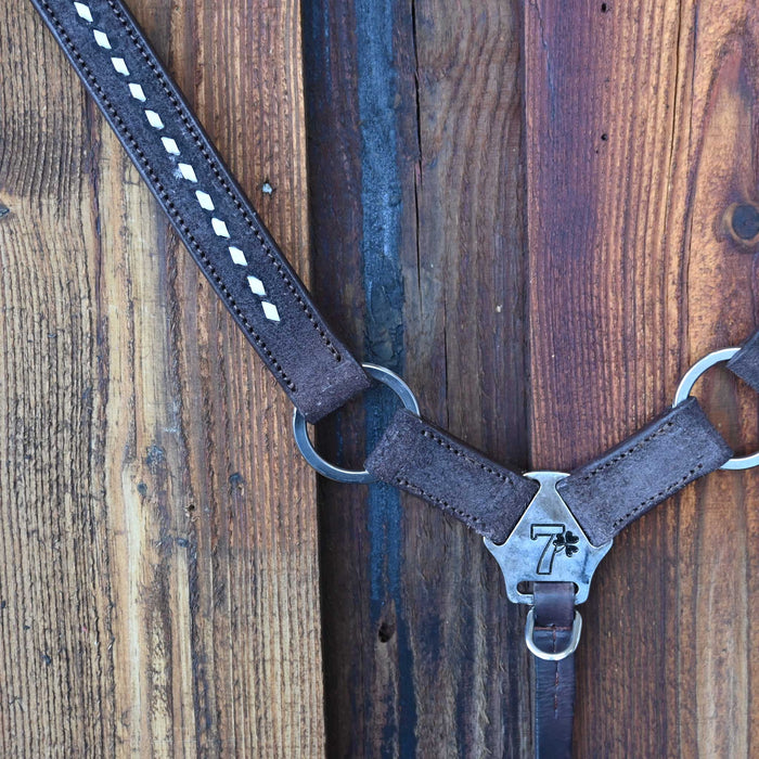 14" SEVEN PLATINUM LEATHER BARREL SADDLE