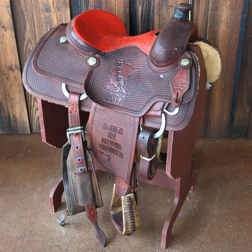 14" USED JEFF SMITH CALF ROPING SADDLE Saddles - Used Teskey's Saddlery