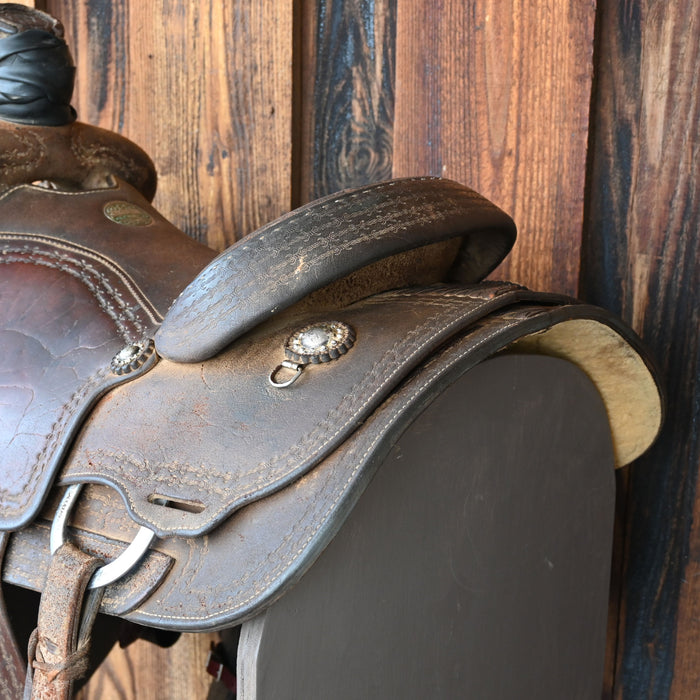 14.5" USED MARTIN TEAM ROPING SADDLE Saddles - Used Martin Saddlery