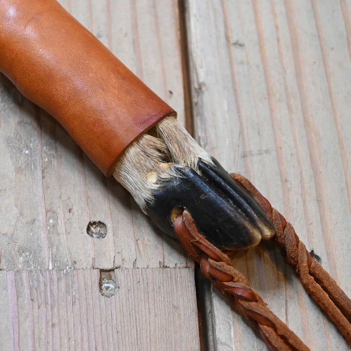 20" Deer Hoof Quirt Tack - Whips, Crops & Quirts misc