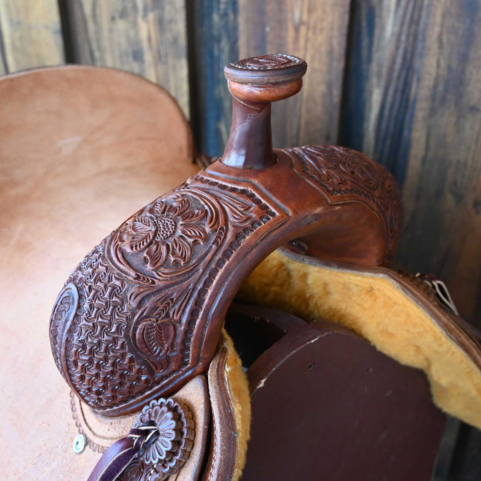 15.5" TESKEY'S PRO CUTTER RANCH CUTTER SADDLE Saddles - New Teskey's Saddlery