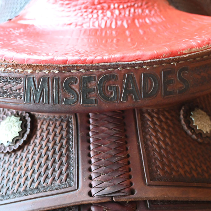 14" USED JEFF SMITH CALF ROPING SADDLE Saddles - Used Teskey's Saddlery