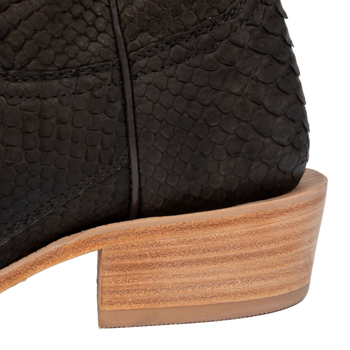 R. Watson Women's Chocolate Nubuck Python Boot WOMEN - Footwear - Boots - Exotic Boots R Watson