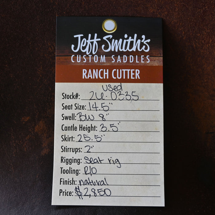 14.5" USED JEFF SMITH BUSTER WELCH RANCH CUTTER SADDLE
