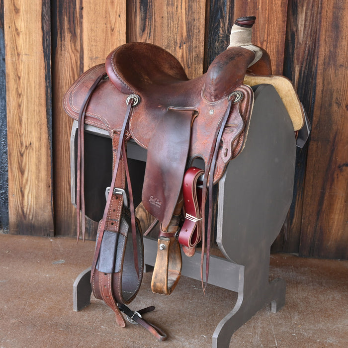 14.5" USED JEFF SMITH BUSTER WELCH RANCH CUTTER SADDLE