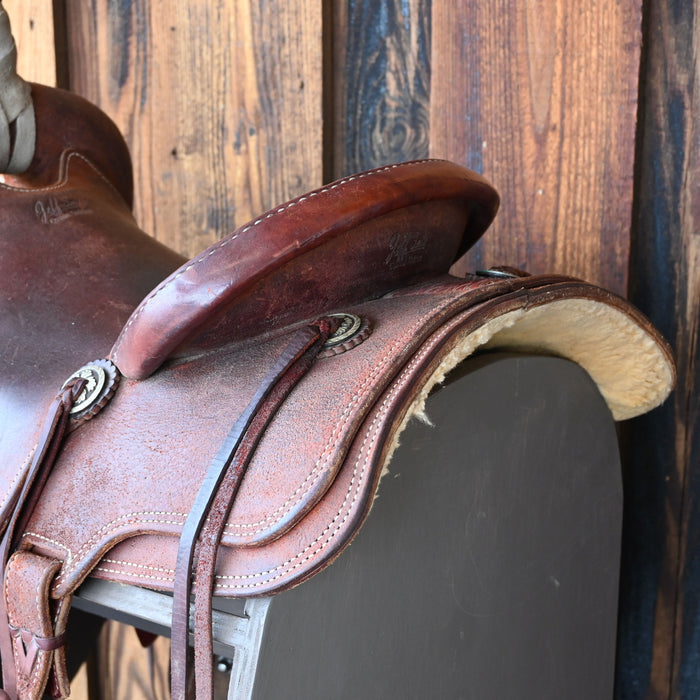 14.5" USED JEFF SMITH BUSTER WELCH RANCH CUTTER SADDLE