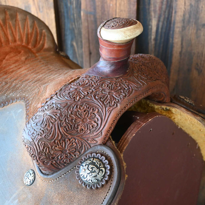 14.5" USED TOMAHAWK TEAM ROPING SADDLE