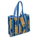 Quilted Cotton Tote - Blue/Navy Stripe Tiger WOMEN - Accessories - Handbags - Tote Bags Bhawana Handicrafts