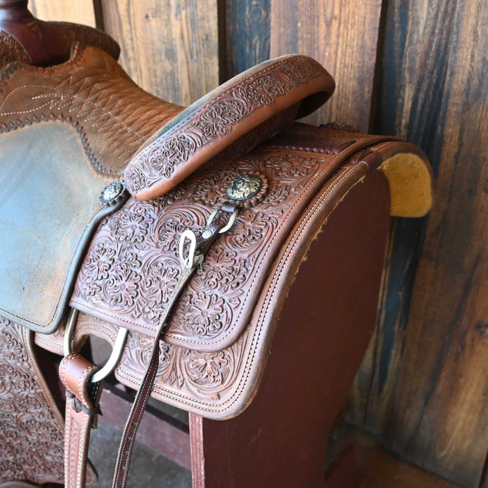14.5" USED TOMAHAWK TEAM ROPING SADDLE