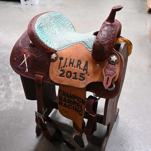 14.5" USED JEFF SMITH COWBOY COLLECTION BARREL SADDLE Saddles - Used Jeff Smith