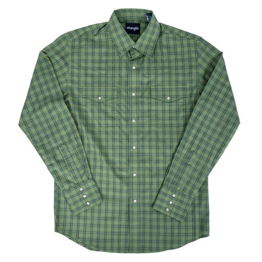 Wrangler Men's Pearl Snap Plaid Western Shirt MEN - Clothing - Shirts - Long Sleeve Wrangler