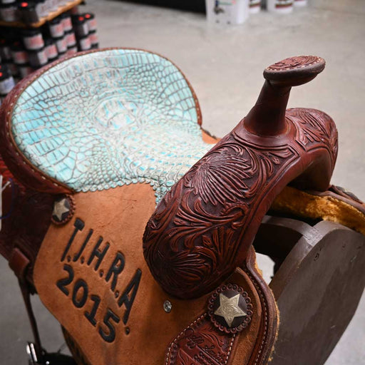 14.5" USED JEFF SMITH COWBOY COLLECTION BARREL SADDLE Saddles - Used Jeff Smith