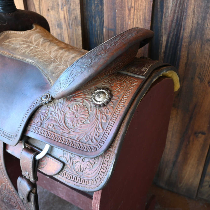 14" USED CORRIENTE TEAM ROPING SADDLE