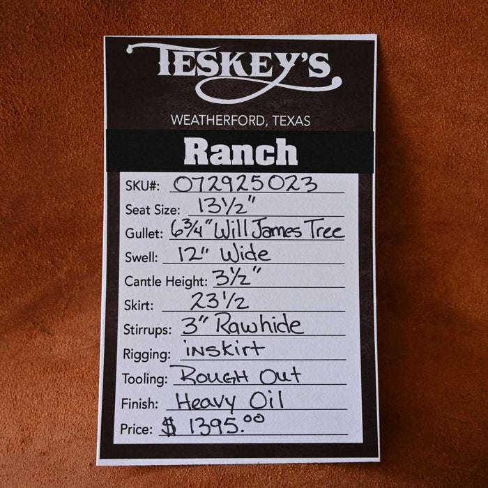 13.5" TESKEY'S JUNIOR STRIP DOWN RANCH SADDLE Saddles - New Teskey's Saddlery