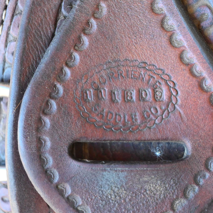14" USED CORRIENTE TEAM ROPING SADDLE