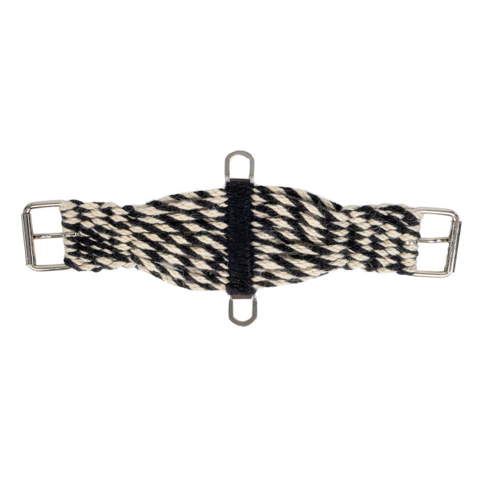 Teskey's 100% Mohair Pony Cinch Tack - Cinches Teskey's Black/Natural Candy Cane 16"