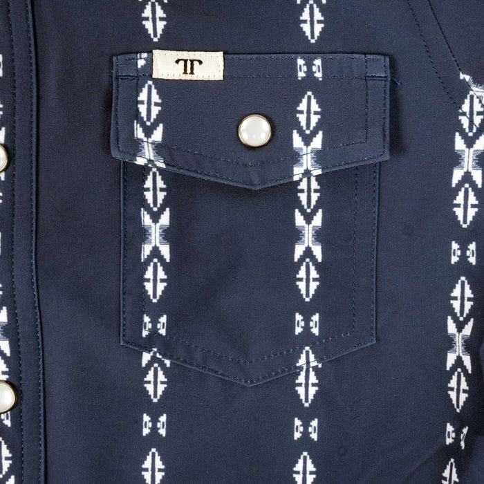 Ferrell Brand Boy's Maverick Blue Pearl Snap Shirt KIDS - Boys - Clothing - Shirts - Short Sleeve Shirts Ferrell Brand
