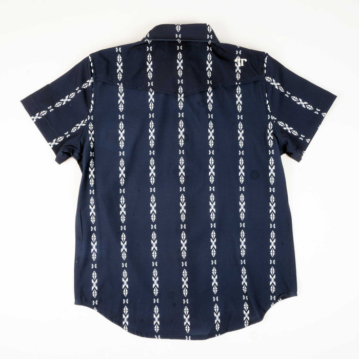 Ferrell Brand Boy's Maverick Blue Pearl Snap Shirt KIDS - Boys - Clothing - Shirts - Short Sleeve Shirts Ferrell Brand