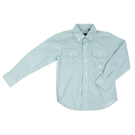 Roper Boy's Teal Foulard Western Button Down Shirt KIDS - Boys - Clothing - Shirts - Long Sleeve Shirts Roper Apparel & Footwear