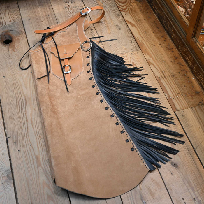 Austin Valimont Handmade Roughout Chaps w/Black Accents 2037