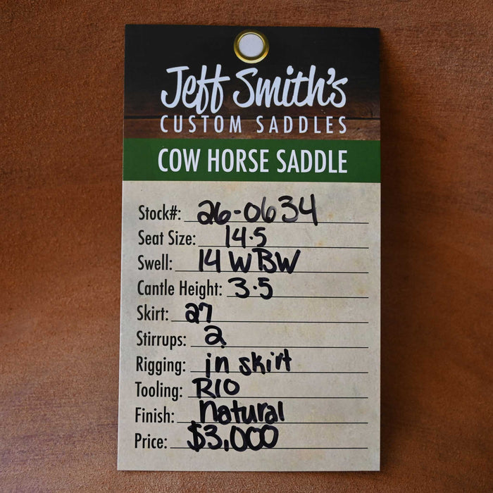 14.5" JEFF SMITH BUSTER WELCH COW HORSE SADDLE