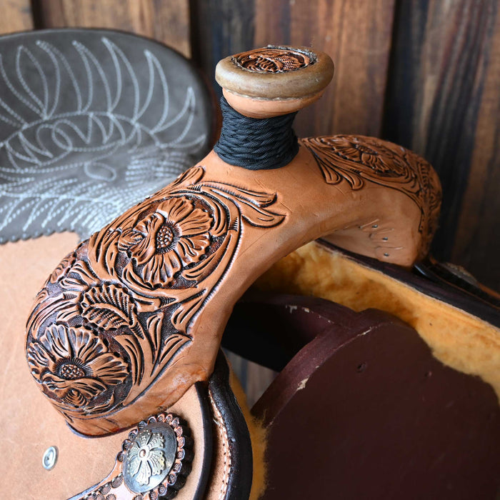 14" TESKEY'S CALF ROPING SADDLE Saddles - New Teskey's Saddlery