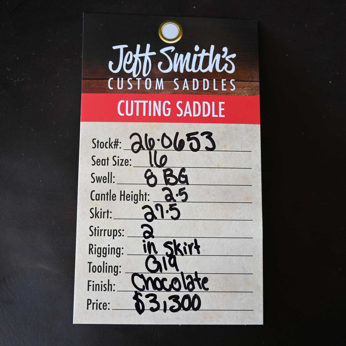 16" JEFF SMITH BEAU GALYEAN CUTTING SADDLE