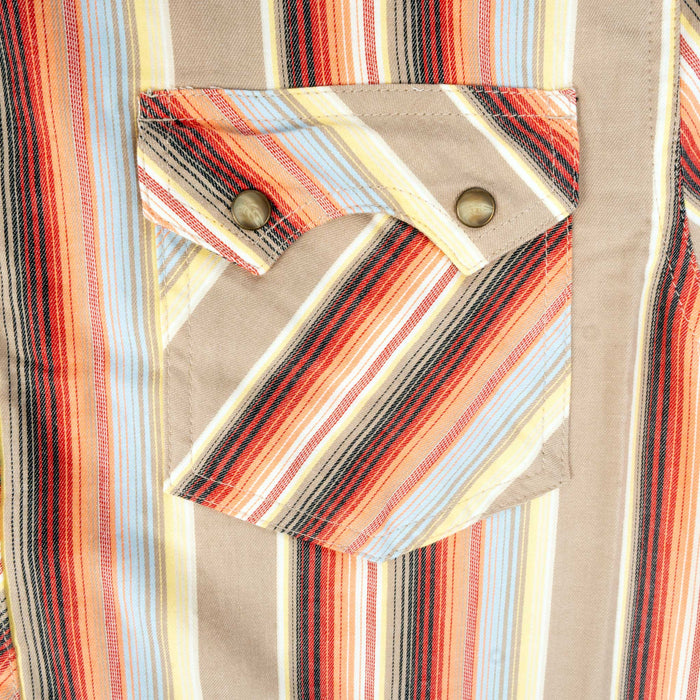 Rock & Roll Denim Men's Vintage Stripe Dark Brown Pearl Snap Shirt MEN - Clothing - Shirts - Long Sleeve Panhandle