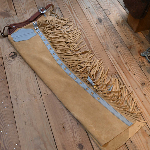 Teskey's Medium Tan/Baby Blue Shotgun Chaps 2182 Tack - Chaps & Chinks Teskey's