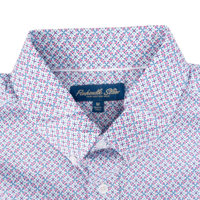 Panhandle Slim Men's Pink Geo Print Button Down Shirt MEN - Clothing - Shirts - Long Sleeve Panhandle