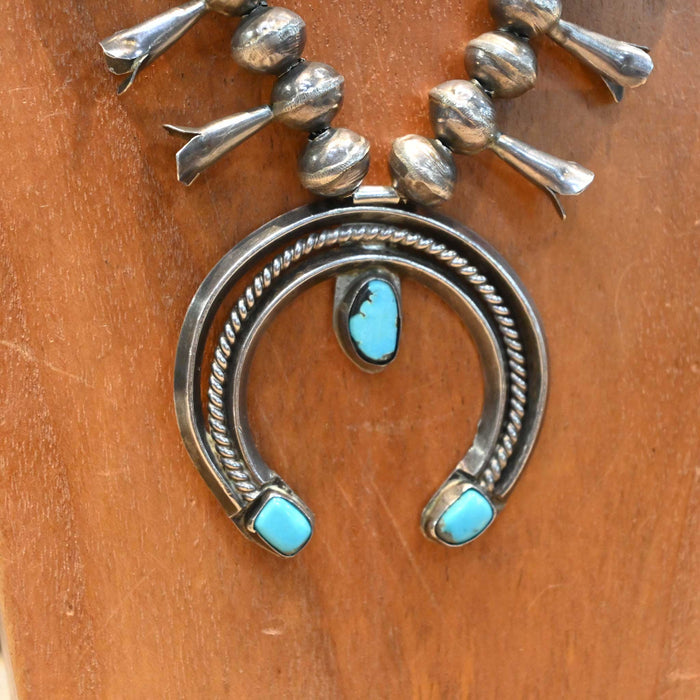 Vintage Handmade Squash Blossom Necklace