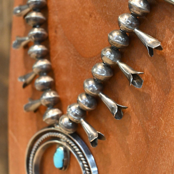 Vintage Handmade Squash Blossom Necklace
