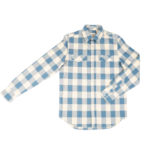 Stetson Men's Buffalo Plaid Denim Oxford Snap Shirt MEN - Clothing - Shirts - Long Sleeve Stetson