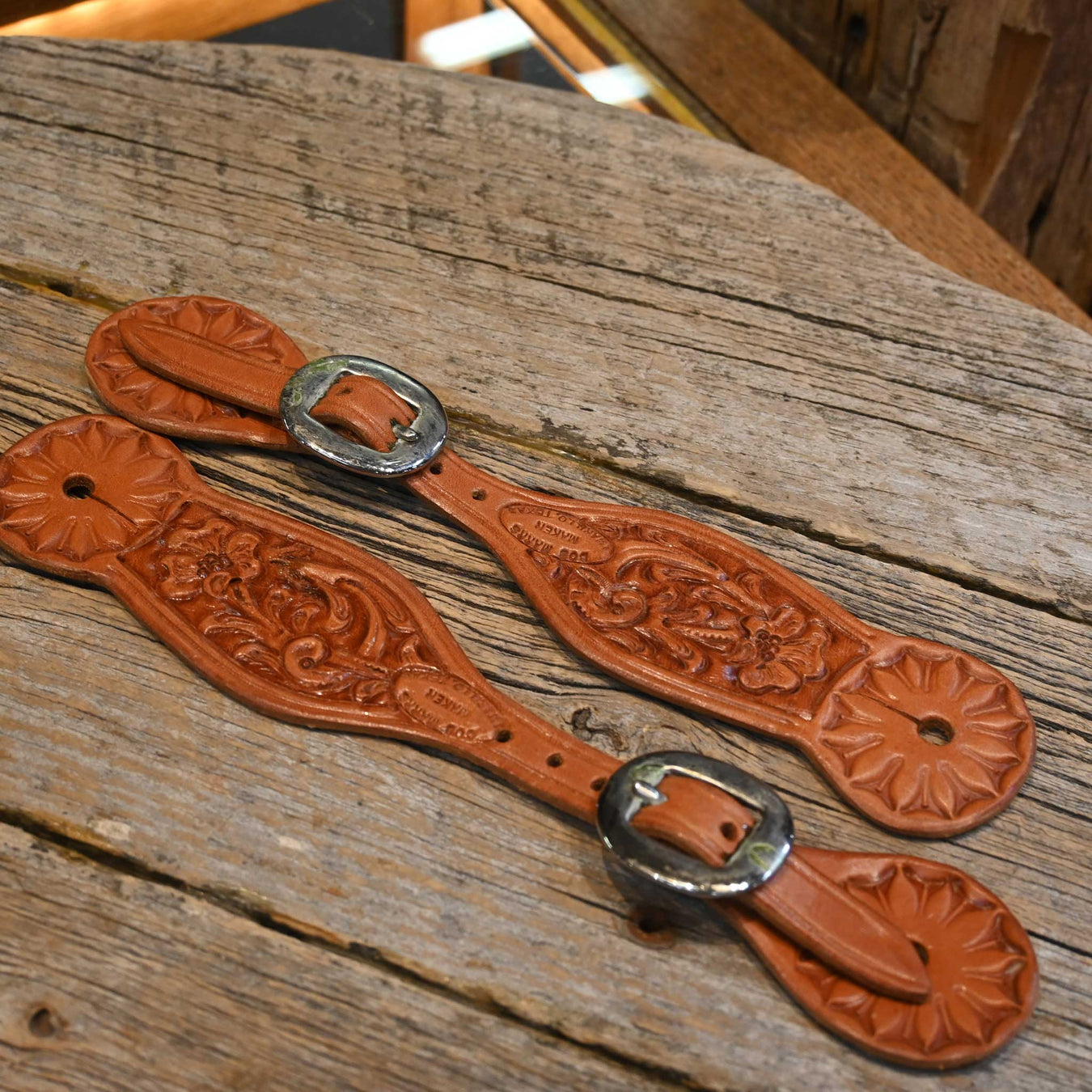 Bob Marrs Handmade Floral Spur Straps Tack - Spur Straps Bob Marrs