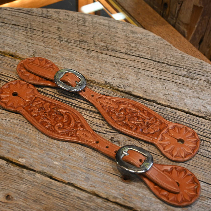 Bob Marrs Handmade Floral Spur Straps _CA2724 Tack - Spur Straps Bob Marrs