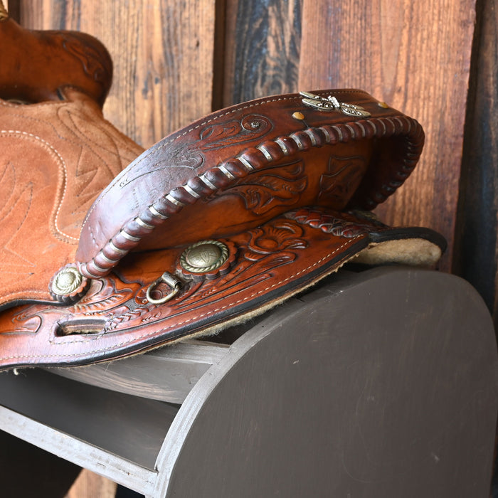 15" USED RED RANGER BARREL SADDLE Saddles - Used Red Ranger